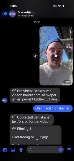Video upload